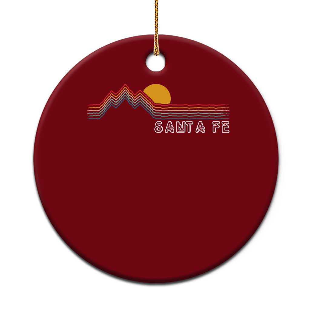 Retro Santa Fe New Mexico Ceramic Ornament
