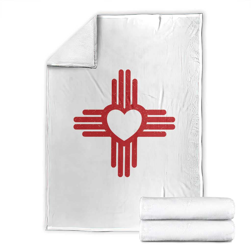 Zia Heart Symbol New Mexico Flag Shirt New Mexican Pride Throw Blanket