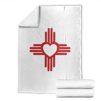 Zia Heart Symbol New Mexico Flag Shirt New Mexican Pride Throw Blanket