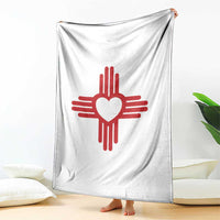 Zia Heart Symbol New Mexico Flag Shirt New Mexican Pride Throw Blanket