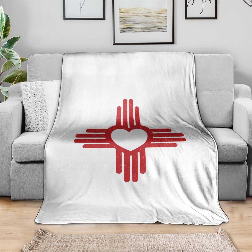 Zia Heart Symbol New Mexico Flag Shirt New Mexican Pride Throw Blanket
