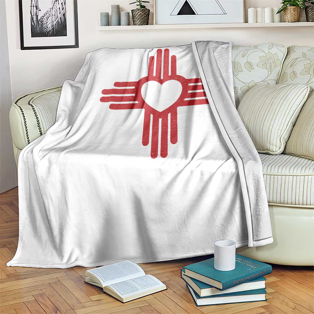 Zia Heart Symbol New Mexico Flag Shirt New Mexican Pride Throw Blanket
