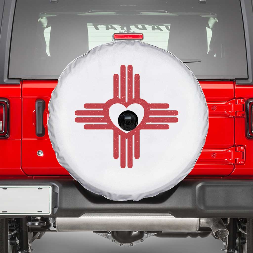 Zia Heart Symbol New Mexico Flag Shirt New Mexican Pride Spare Tire Cover