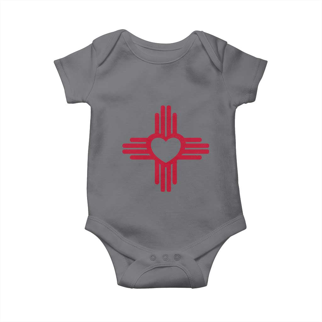 Zia Heart Symbol New Mexico Flag Shirt New Mexican Pride Baby Onesie