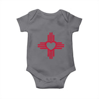 Zia Heart Symbol New Mexico Flag Shirt New Mexican Pride Baby Onesie