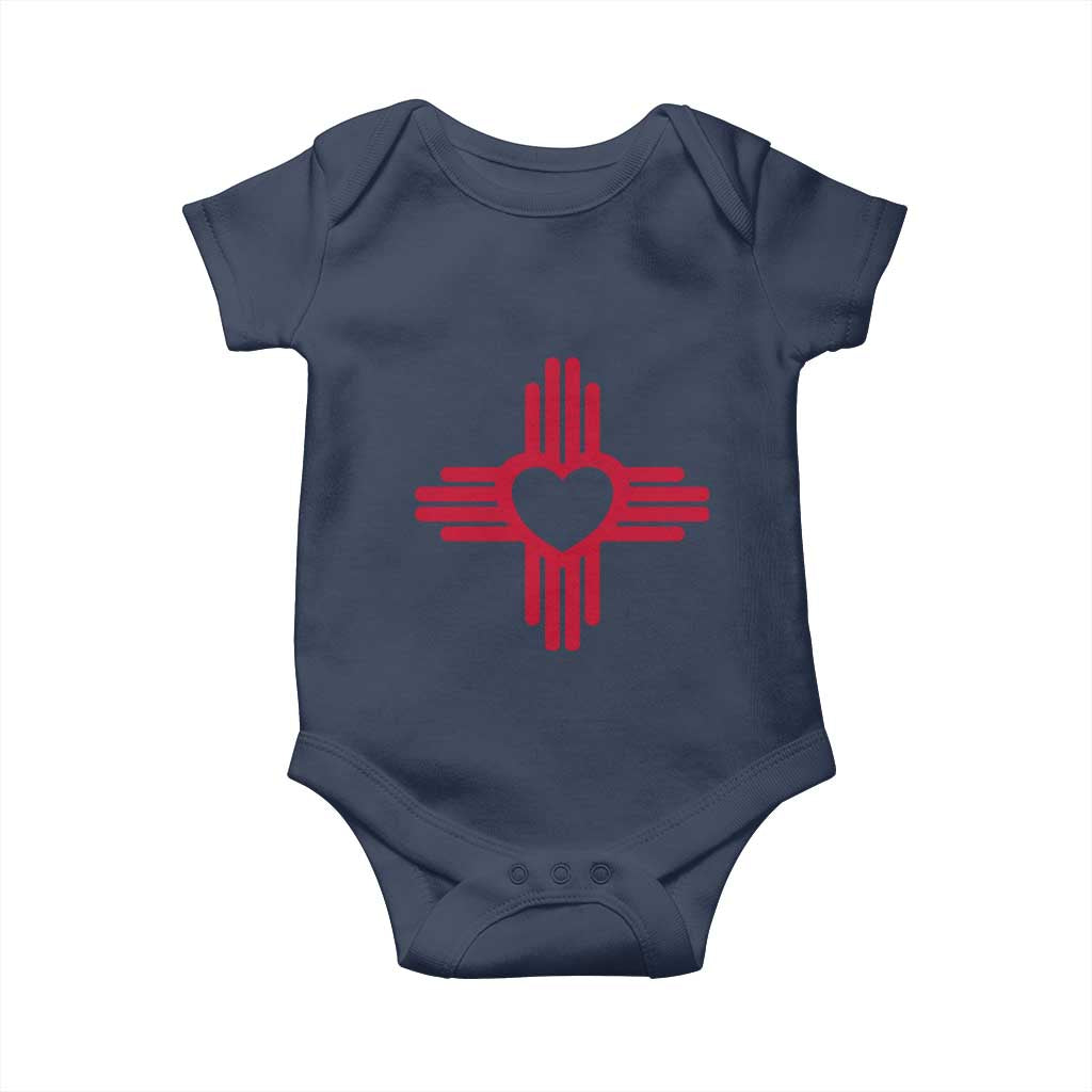 Zia Heart Symbol New Mexico Flag Shirt New Mexican Pride Baby Onesie