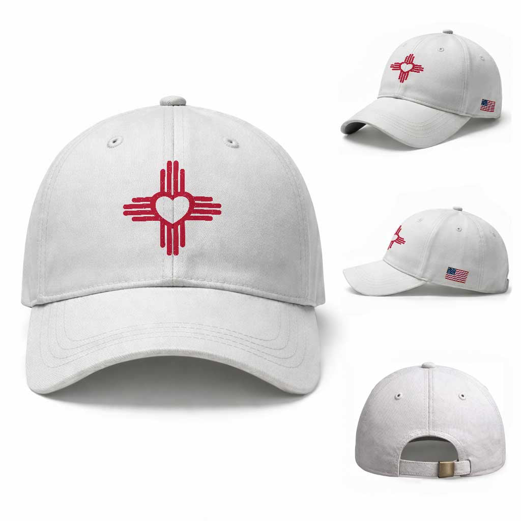 Zia Heart Symbol New Mexico Flag Shirt New Mexican Pride Baseball Cap