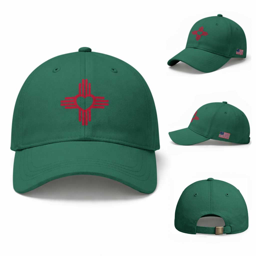 Zia Heart Symbol New Mexico Flag Shirt New Mexican Pride Baseball Cap