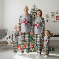 Zia Heart Symbol New Mexico Flag Shirt New Mexican Pride Plaid Pajama Set