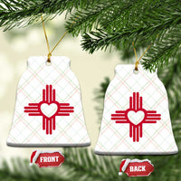 Zia Heart Symbol New Mexico Flag Shirt New Mexican Pride Ceramic Ornament