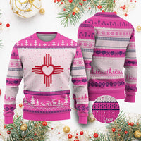 Zia Heart Symbol New Mexico Flag Shirt New Mexican Pride Ugly Christmas Sweater