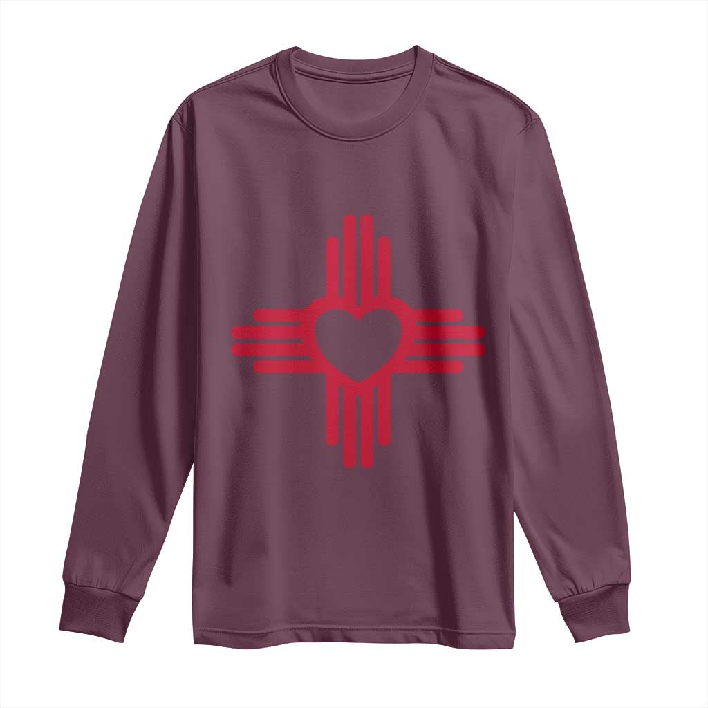 Zia Heart Symbol New Mexico Flag Shirt New Mexican Pride Long Sleeve Shirt