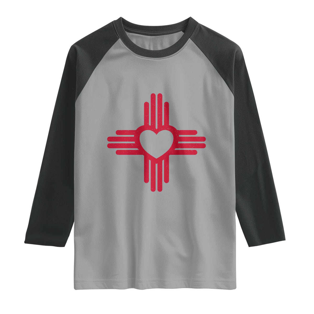 Zia Heart Symbol New Mexico Flag Shirt New Mexican Pride Raglan Shirt