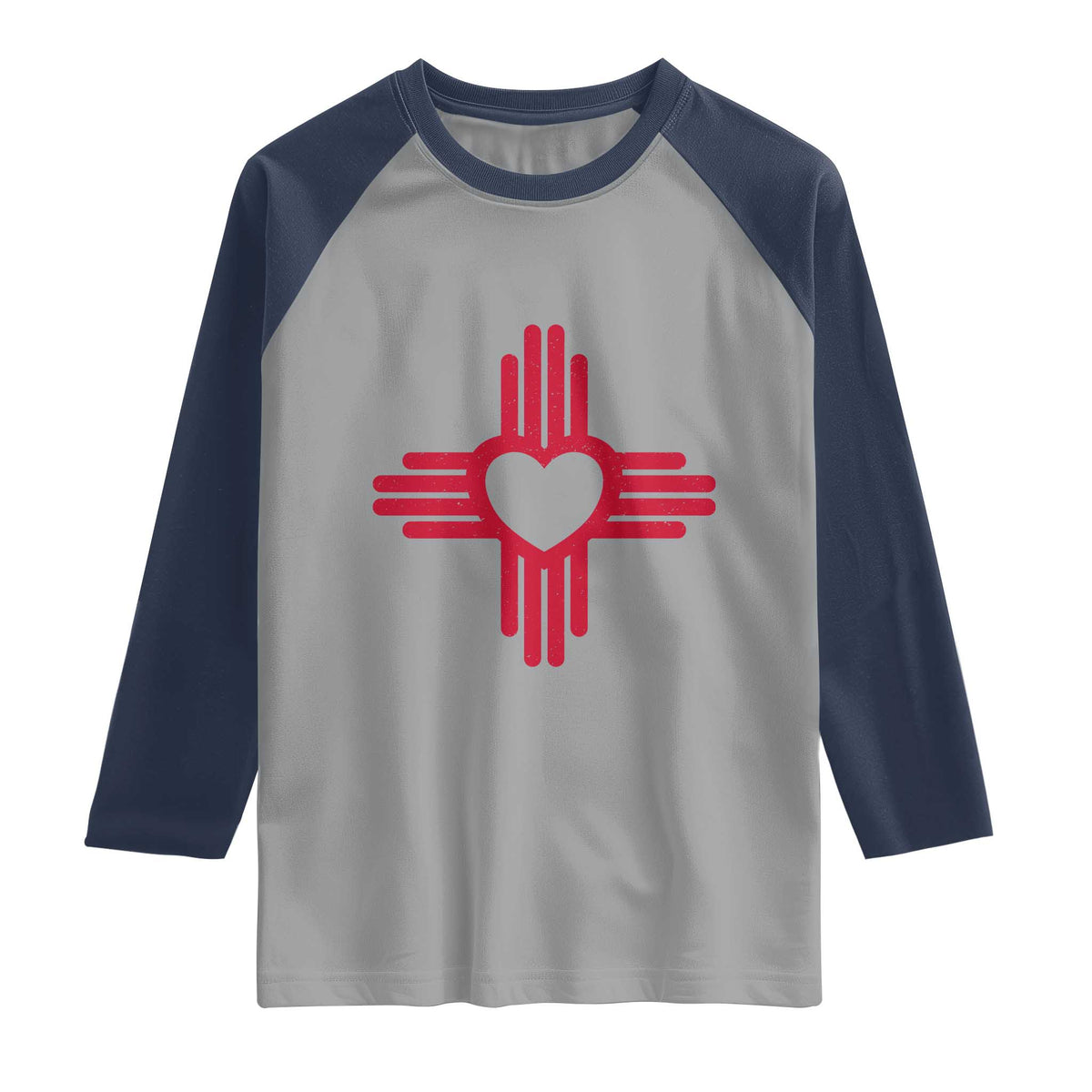 Zia Heart Symbol New Mexico Flag Shirt New Mexican Pride Raglan Shirt