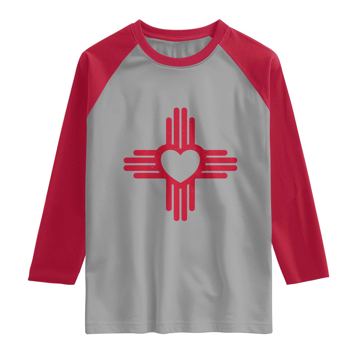 Zia Heart Symbol New Mexico Flag Shirt New Mexican Pride Raglan Shirt