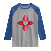 Zia Heart Symbol New Mexico Flag Shirt New Mexican Pride Raglan Shirt