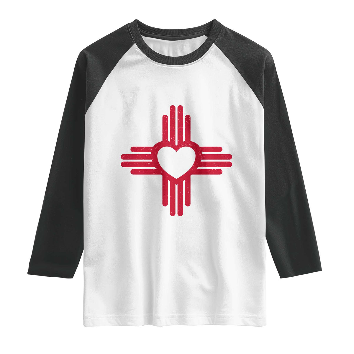 Zia Heart Symbol New Mexico Flag Shirt New Mexican Pride Raglan Shirt