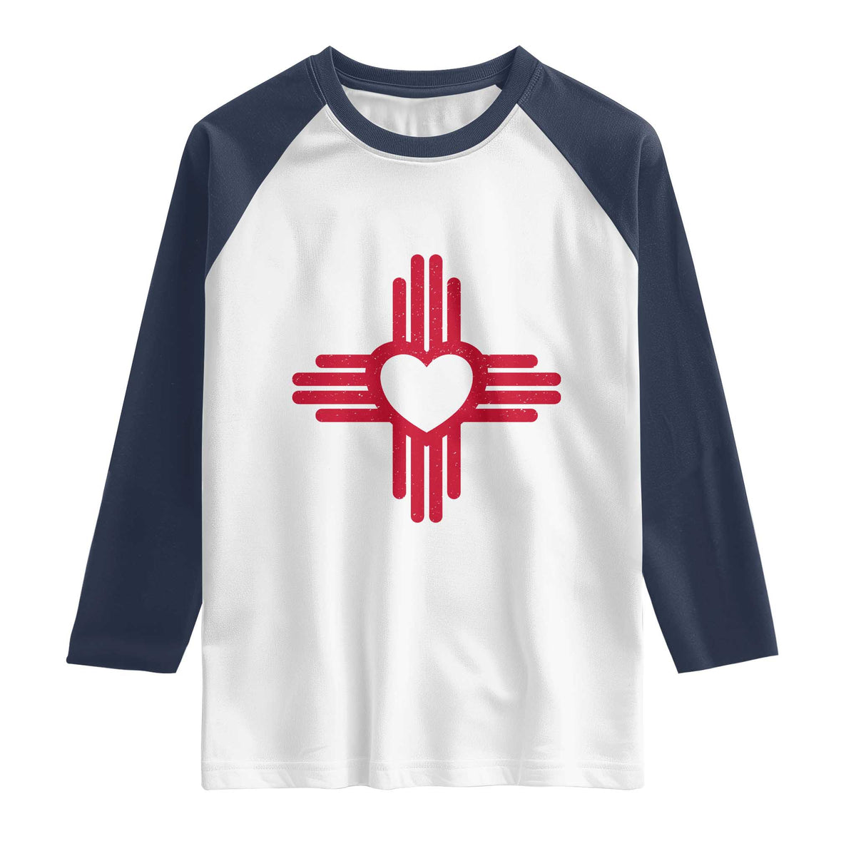 Zia Heart Symbol New Mexico Flag Shirt New Mexican Pride Raglan Shirt