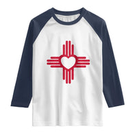 Zia Heart Symbol New Mexico Flag Shirt New Mexican Pride Raglan Shirt