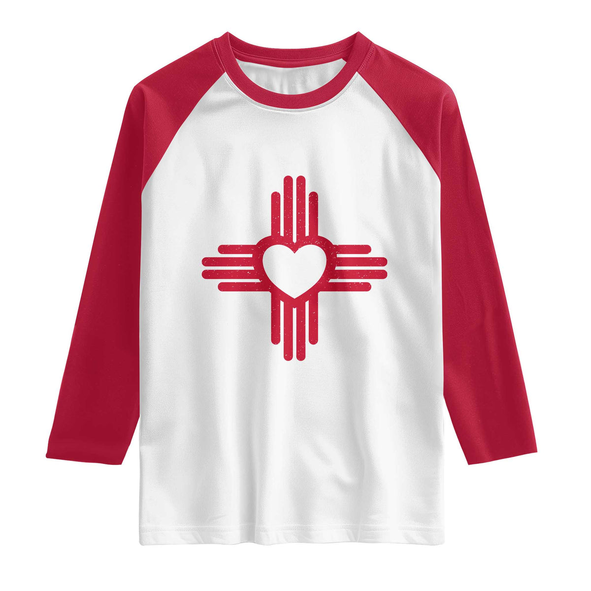 Zia Heart Symbol New Mexico Flag Shirt New Mexican Pride Raglan Shirt