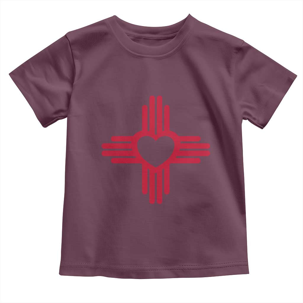 Zia Heart Symbol New Mexico Flag Shirt New Mexican Pride Toddler T Shirt