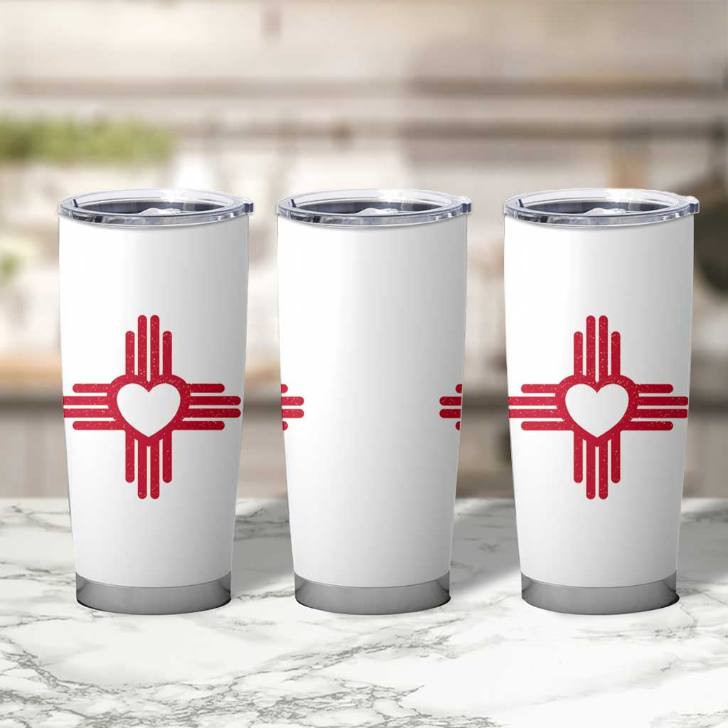 Zia Heart Symbol New Mexico Flag Shirt New Mexican Pride Tumbler Cup