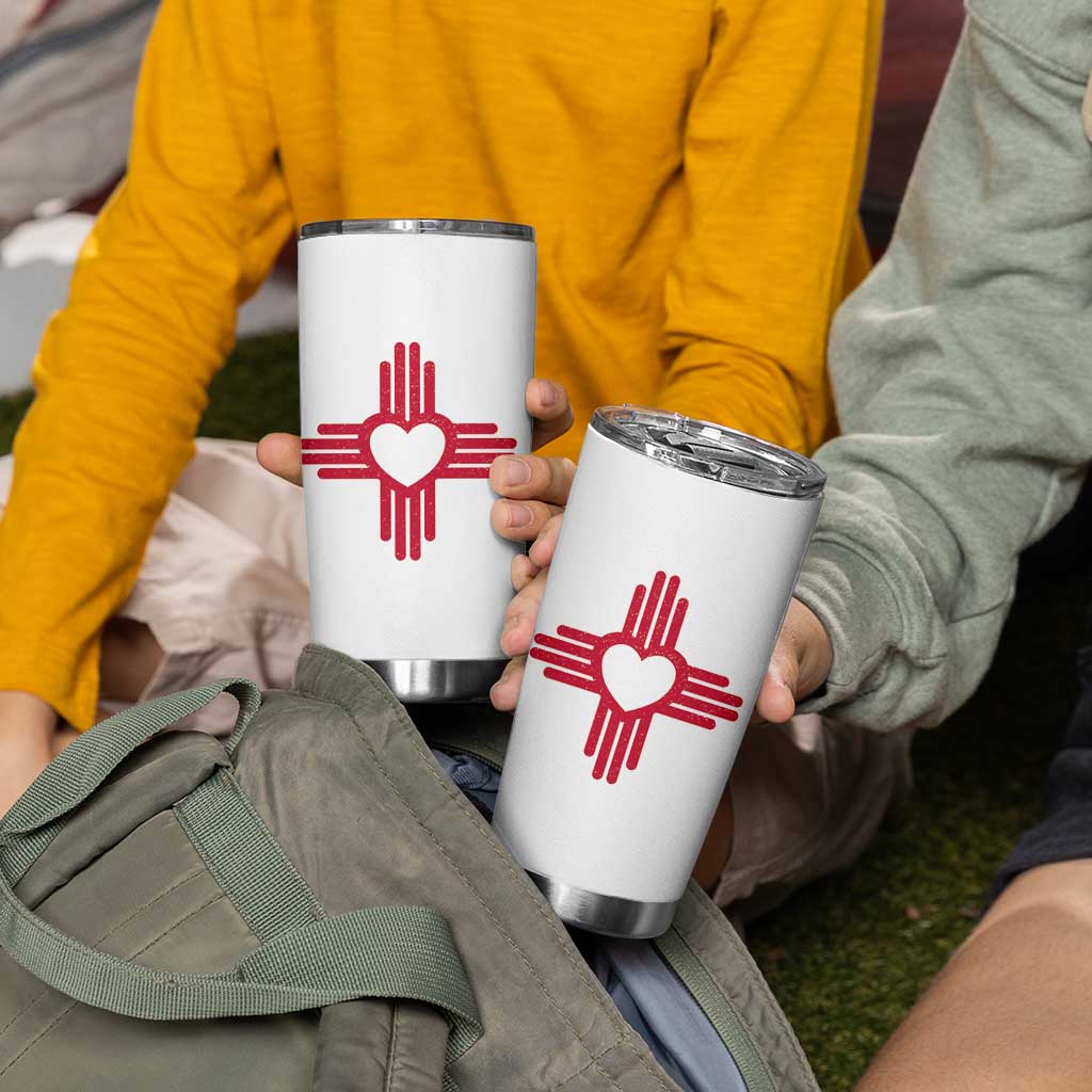 Zia Heart Symbol New Mexico Flag Shirt New Mexican Pride Tumbler Cup