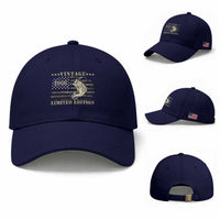 60th Birthday Fishing Vintage 1966 Limited Edition Baseball Cap Bass Fishing Camouflage American Flag Fisherman Gift