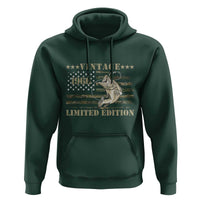 60th Birthday Fishing Vintage 1966 Limited Edition Hoodie Bass Fishing Camouflage American Flag Fisherman Gift
