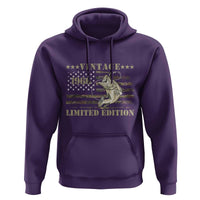60th Birthday Fishing Vintage 1966 Limited Edition Hoodie Bass Fishing Camouflage American Flag Fisherman Gift