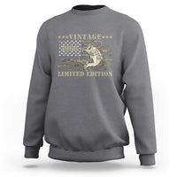 60th Birthday Fishing Vintage 1966 Limited Edition Sweatshirt Bass Fishing Camouflage American Flag Fisherman Gift