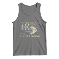 60th Birthday Fishing Vintage 1966 Limited Edition Tank Top Bass Fishing Camouflage American Flag Fisherman Gift