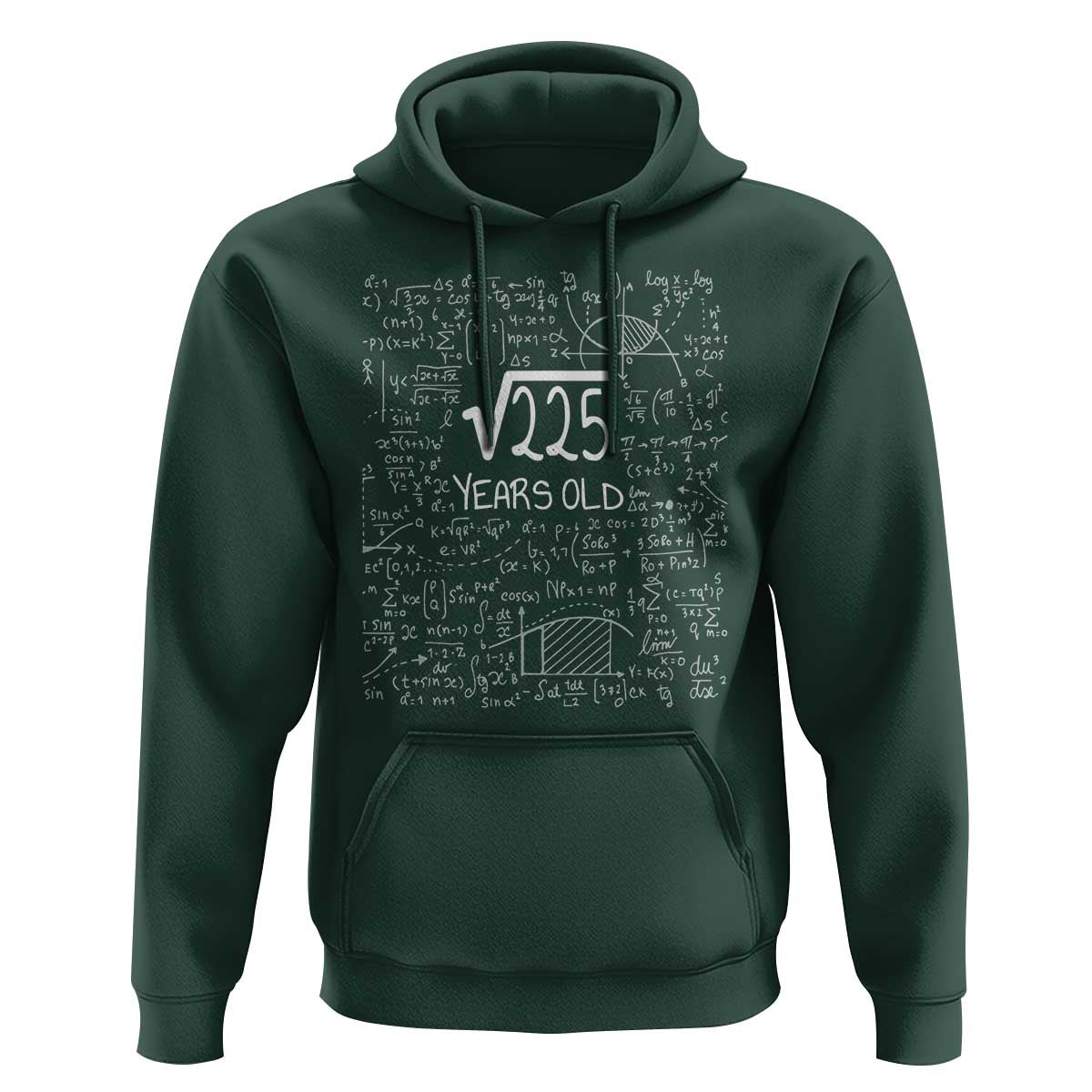 15th Birthday Math Hoodie Square Root of 225 Funny Math Nerd 15 Year Old Gift
