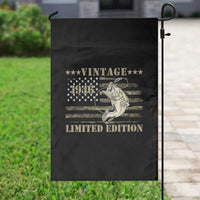 80th Birthday Fishing Vintage 1946 Limited Edition Garden Flag Bass Fishing Camouflage American Flag Fisherman Gift