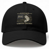 80th Birthday Fishing Vintage 1946 Limited Edition Baseball Cap Bass Fishing Camouflage American Flag Fisherman Gift