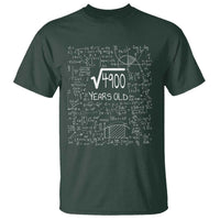 70th Birthday Math T Shirt Square Root of 4900 Funny Math Nerd 70 Year Old Gift