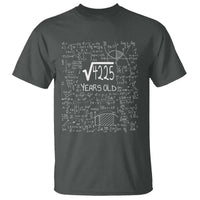 65th Birthday Math T Shirt Square Root of 4225 Funny Math Nerd 65 Year Old Gift