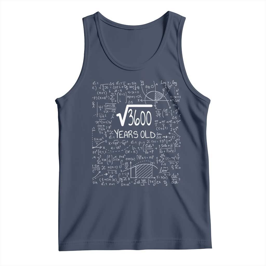 60th Birthday Math Tank Top Square Root of 3600 Funny Math Nerd 60 Year Old Gift