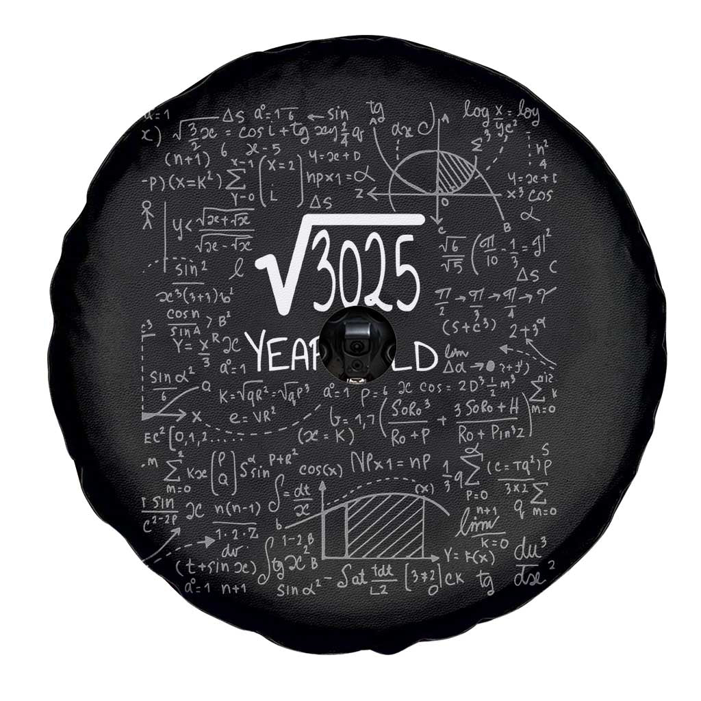 55th Birthday Math Spare Tire Cover Square Root of 3025 Funny Math Nerd 55 Year Old Gift