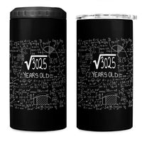 55th Birthday Math 4 in 1 Can Cooler Tumbler Square Root of 3025 Funny Math Nerd 55 Year Old Gift