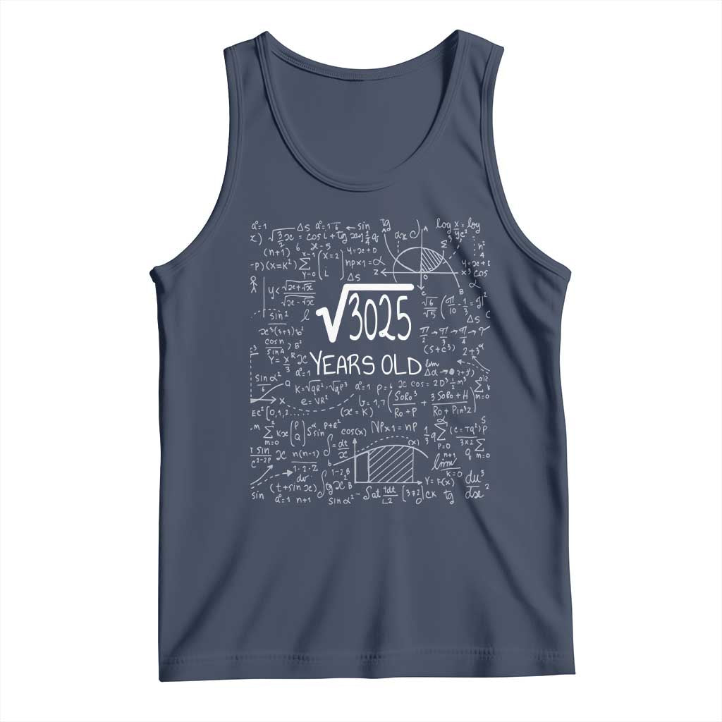 55th Birthday Math Tank Top Square Root of 3025 Funny Math Nerd 55 Year Old Gift