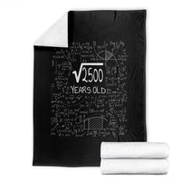50th Birthday Math Throw Blanket Square Root of 2500 Funny Math Nerd 50 Year Old Gift