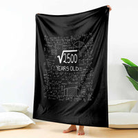 50th Birthday Math Throw Blanket Square Root of 2500 Funny Math Nerd 50 Year Old Gift