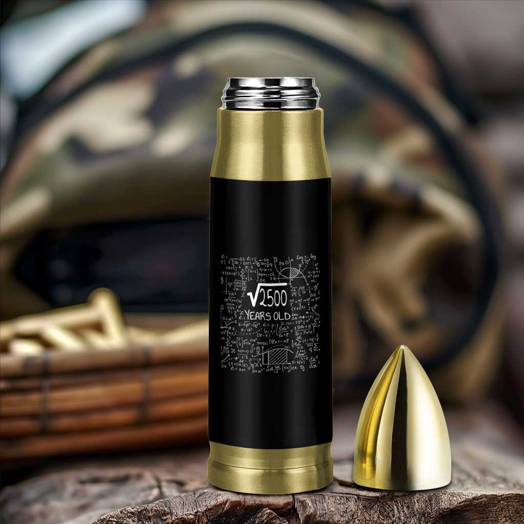 50th Birthday Math Bullet Tumbler Square Root of 2500 Funny Math Nerd 50 Year Old Gift