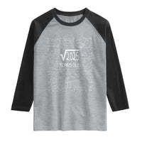 45th Birthday Math Raglan Shirt Square Root of 2025 Funny Math Nerd 45 Year Old Gift