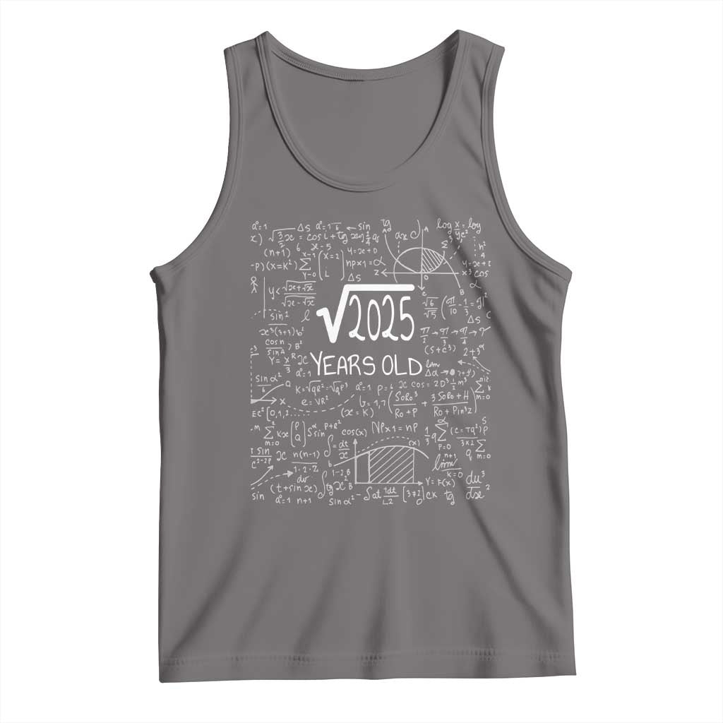 45th Birthday Math Tank Top Square Root of 2025 Funny Math Nerd 45 Year Old Gift