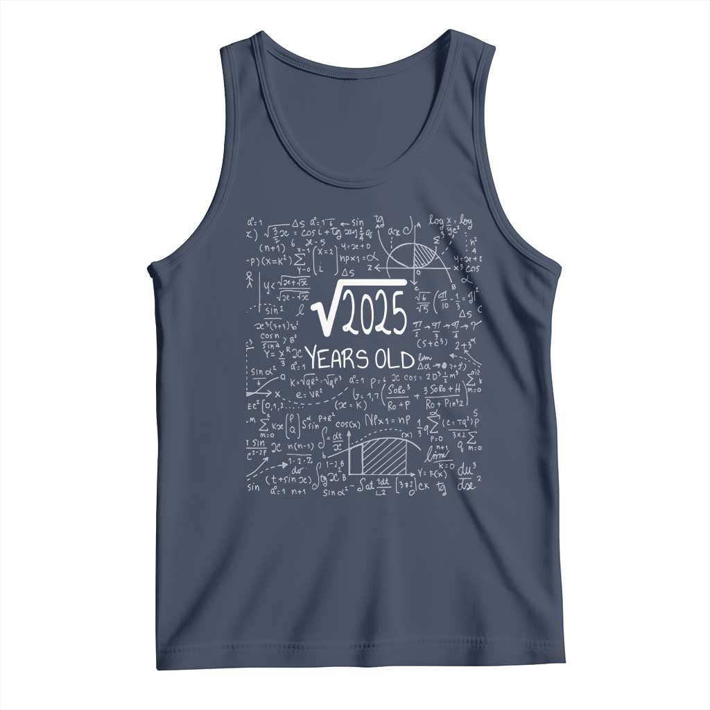 45th Birthday Math Tank Top Square Root of 2025 Funny Math Nerd 45 Year Old Gift