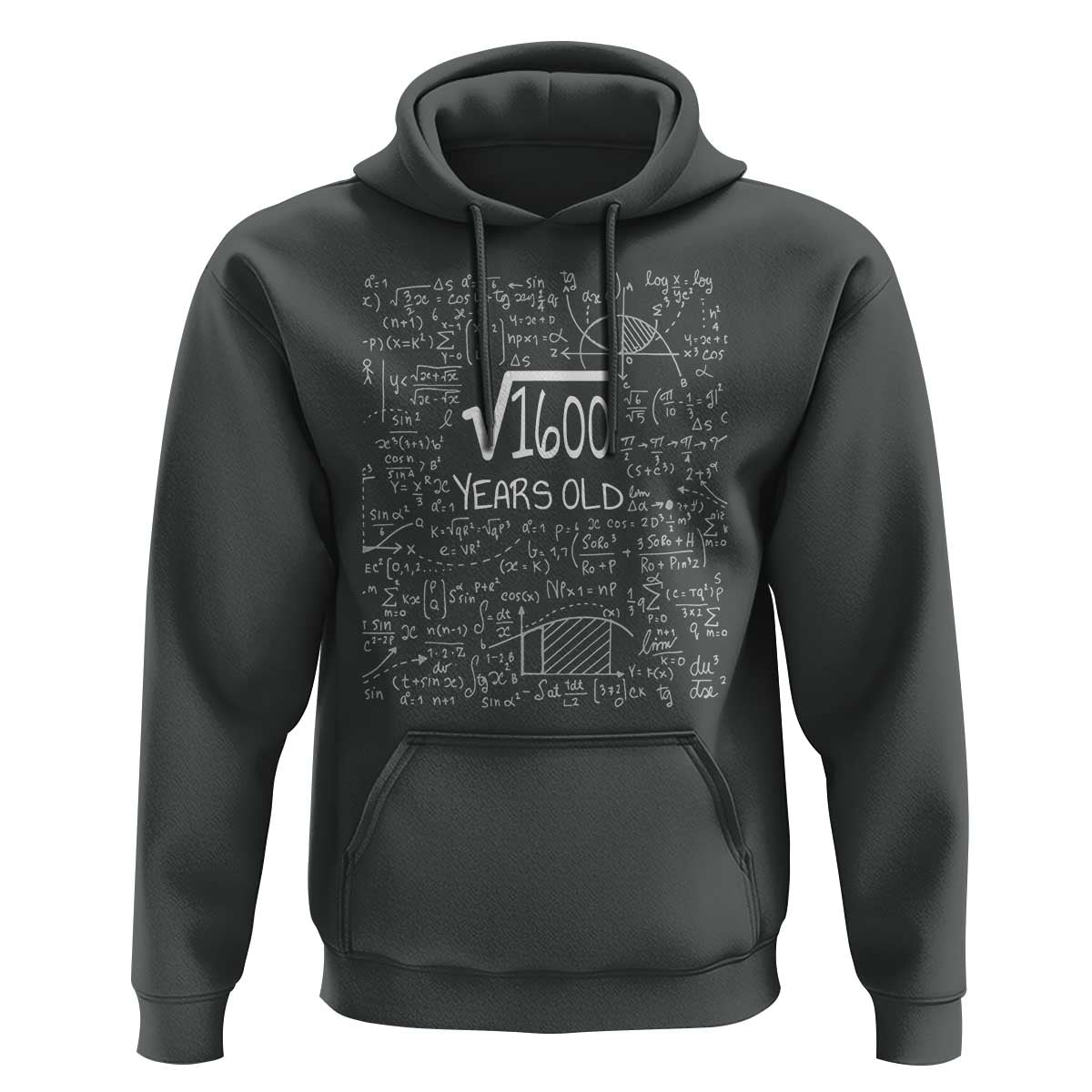 40th Birthday Math Hoodie Square Root of 1600 Funny Math Nerd 40 Year Old Gift