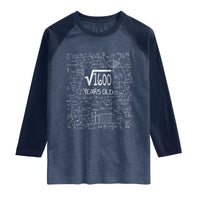 40th Birthday Math Raglan Shirt Square Root of 1600 Funny Math Nerd 40 Year Old Gift