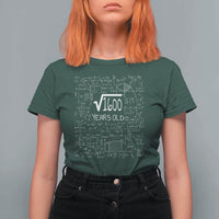 40th Birthday Math T Shirt For Women Square Root of 1600 Funny Math Nerd 40 Year Old Gift
